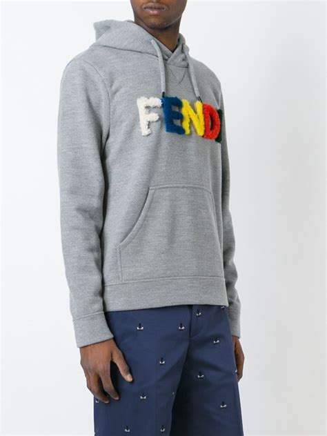 fendi coats 2017 men& 39|fendi men's gray pullover hoodie.